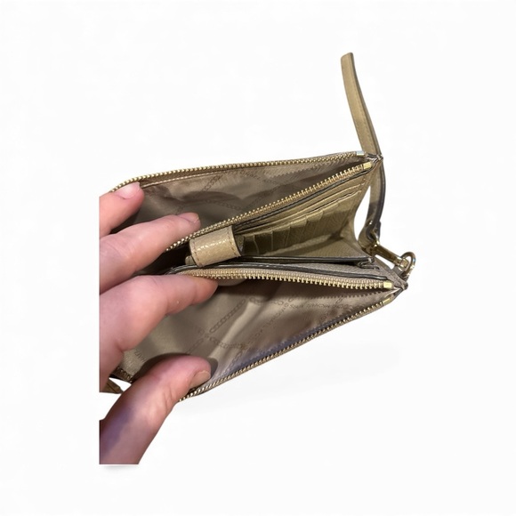 Michael Kors Taupe Wristlet Clutch